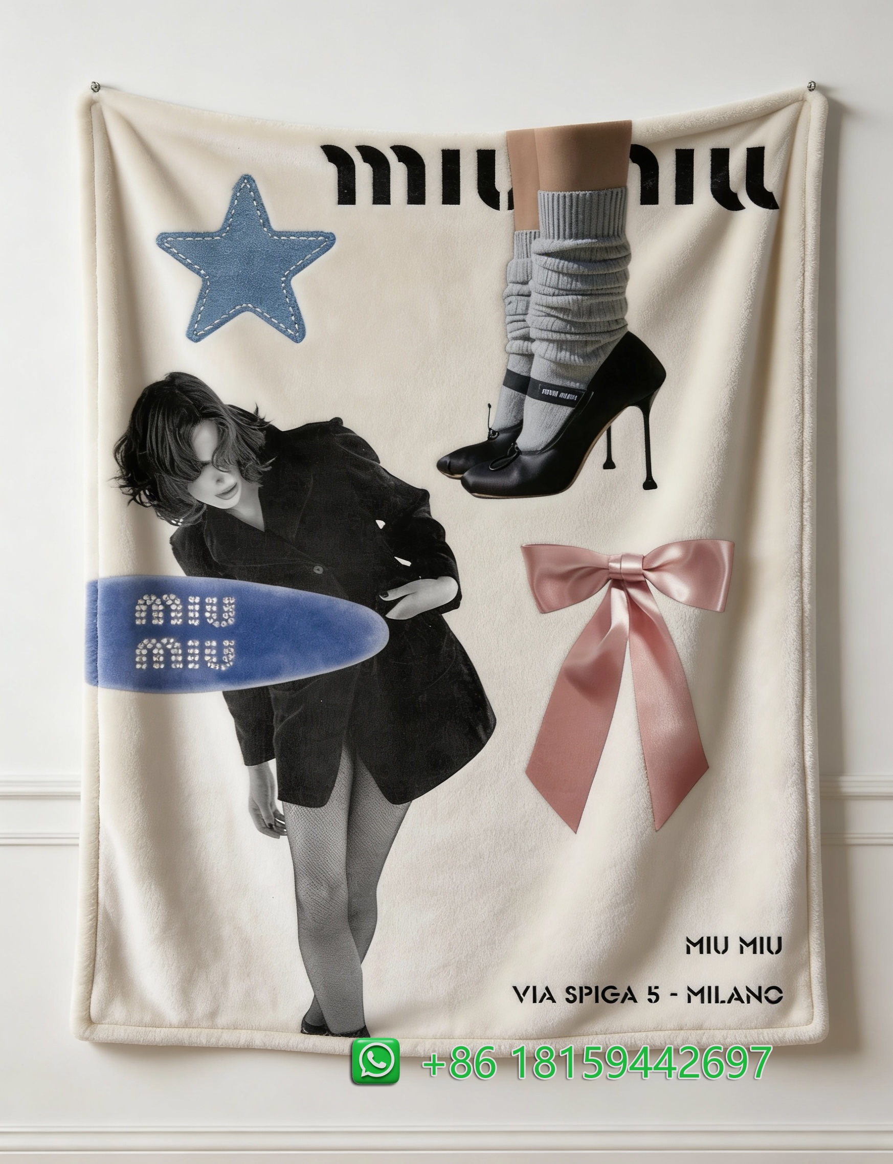 Miumiu Throw Blankets
